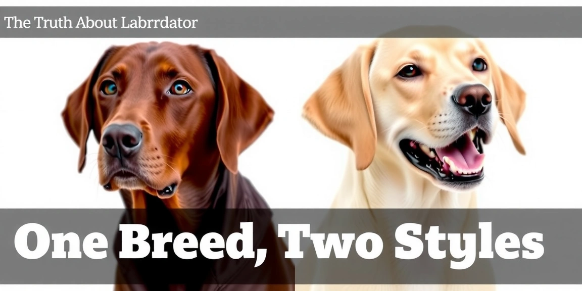 A warm photo of truth about labrador types one breed two styles.